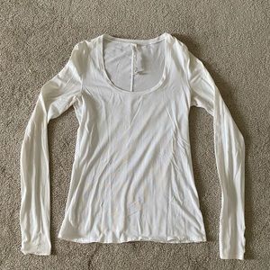 COPY - Lululemon scoop neck heart ease white size 6